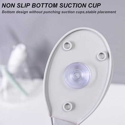 H&W 2Pcs Self Draining Soap Holder,Suction Cup Soap Dish,Shower Soap Bar Holder,Leaf Shape Soap Holder,Soap Dish Dispenser for Shower, Bathroom, Kitchen Sink (Grey + Blue)