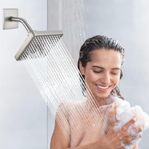 Shower Arm with 3.5" Flange, 10 Inch Wall Mount Replacement Shower Head Arm For Fixed Shower Heads and Handheld Showerhead, Brushed Nickel - color: Brushed Nickel, style: 10 Inch