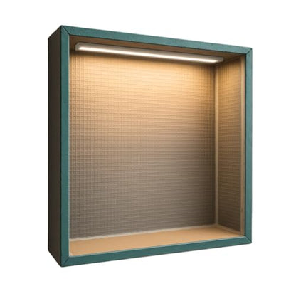 LED Light Shower Niche, Tile-Ready with Integrated Lighting, Prefab Waterproof Foam, Modern Storage for Bathroom Remodels, Soft Warm Light, Niche Douche, Square, 14x14 Inches - size: 14x14