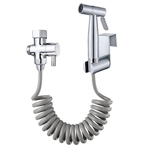 Handheld Bidet Sprayer Toilet Kit - Water Tank Hook and 59in ABS Flexible Telescopic Shower Hose