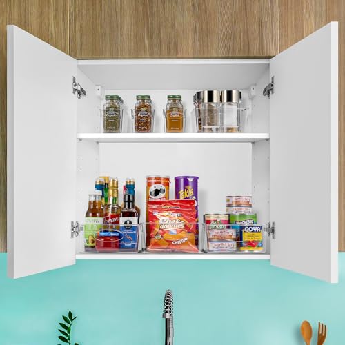 Sorbus Clear Plastic Organizing Bins 10-Pack, Clear Bins, Refrigerator & Pantry Organizer - size: Small/Medium/Large/XL, style: 10 Pack