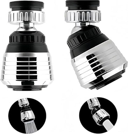 2PCS 360 Degree Swivel Faucet Aerator Deluxe Water Saving Faucet Sprayer Water Saving Bubbler Pressurized Faucet Filter Kitchen Accessories (360 Degree, Count, 2)