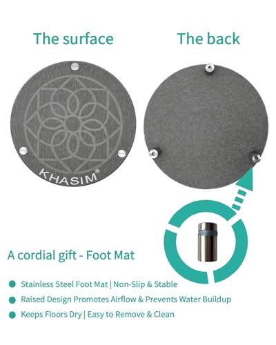 Plunger Mat,Plunger Tray - Stone Drying Mat for Toilet Plunger,Strong Water Absorption,Plunger Holder Drip Tray for Bathroom,Diameter 7-inch(1 Pcs,Gray)