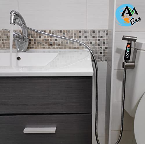 AVAbay® Sink Faucet Handheld Bidet Sprayer for Toilet I Bidet Attachment for Warm & Cold Water I Long 80" Hose Perfect for Feminine Hygiene, Cloth Diaper, Bathroom Toilet Cleaning - color: Faucet Bidet Sprayer