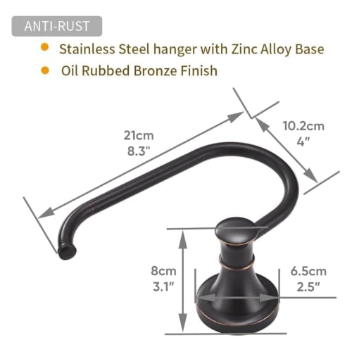 Toilet Paper Holder Wall Mount Bathroom Roll Holder Oil Rubber Bronze | Pivoting Tissue Roll Holder, High Quality Stainless Steel Hand Towel Ring Rustproof, Bathroom Accessories,Toilet Storage - color: Oil Rubbed Bronze