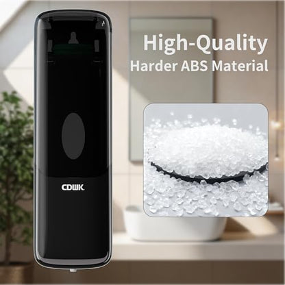 Soap Dispenser Wall Mount, 300ml No-Drill Adhesive or Screw Mounting | Shampoo Conditioner Body Wash Dispenser, Clear Refillable Liquid Lotion Pump, Home Kitchen Bathroom Commercial Office Use - color: Black