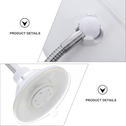 360 Degree Rotating 10x Magnifying Cosmetic Mirror with LED Light and Suction Cup for Bathroom and Travel Use