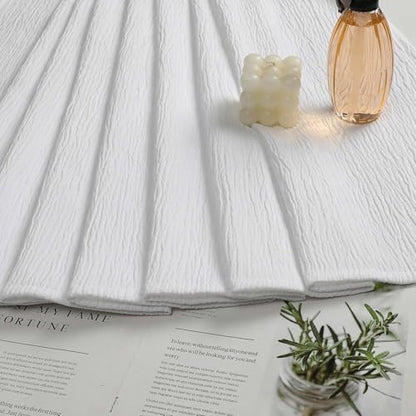 Aiyufeng Fabric White Long Shower Curtain for Bathroom, 3D Textured Pattern Shower Curtain Hotel Spa Quality, Boho Bathroom Curtain Modern Style Soft Cloth Luxury, Machine Washable,72x84 Inches - color: White, size: 72"W x 84"L (Pack of 1)