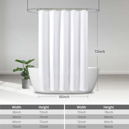 eachope Stall Waterproof Fabric Shower Curtain,No Liner Needed,TPU Laminated Polyester Shower Curtain,Chevron Striped with Weighted Magnets and Metal Grommets,60 x 72 Inch,White - color: White, size: 60"W x 72"L (Pack of 1)