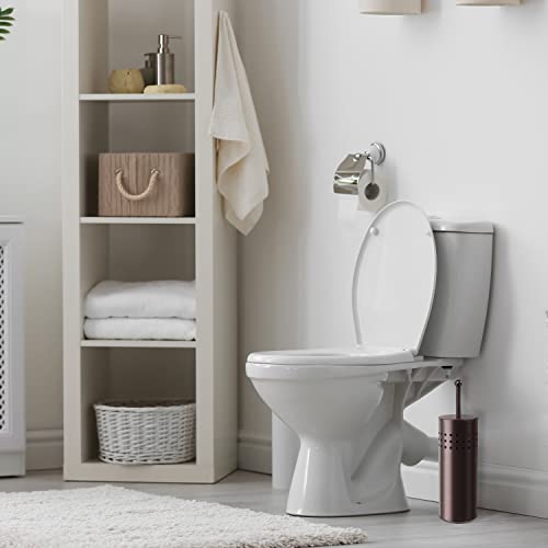 Blue Donuts Toilet Plunger with Holder for Bathroom, Multi Drain Suitable Also for Bathtubs, Quick Dry, Bronze - color: Bronze
