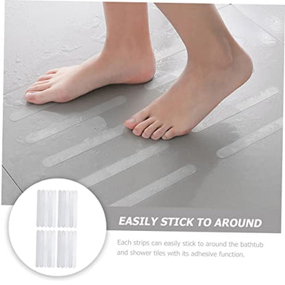 STOBOK 8sets Strips for Bathroom and Stairs of Strong Adhesive Non- Tape for Safe Shower and Bathtub Use Easy to Install for Home and Pool Areas