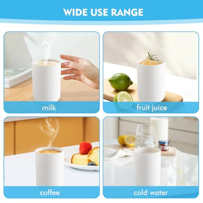 300ml Bathroom Cup, Wall Mounted Toothbrush Holders Reusable Water Cup Drinking Cups for Home Travel Bathroom Accessories (White) - color: White