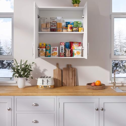 Laundry Room Cabinet 30’’x12’’x32’’, Kitchen Cabinet Wall Cabinets with Adjustable Shelves, Wall Cabinet Storage, Utility Cabinets for Laundry Room, White Wall Cabinet with Shaker Door, White - size: 30'' W