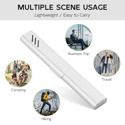 Travel Toothbrush Case, Portable Toothbrush Holder, Durable Aluminum Toothbrush Storage Box, Small Breathable Manual Toothbrush Container for Traveling, School, Camping, Business Trip - Sliver - color: Sliver