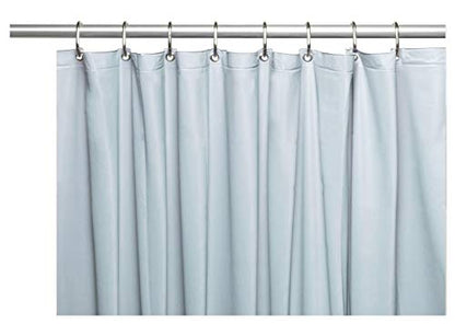 Venice Elegant Home Heavy Duty Vinyl Shower Curtain Liner with 12 Metal Grommets Light Blue - color: Light Blue