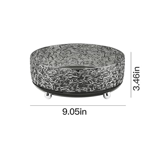 360 Rotating Makeup Organizer, Cosmetics Lazy Susan Spinning Skincare Storage for Vanity, Turntable Perfume Trays for Dresser Bathroom Countertop and Kitchen (Gray)