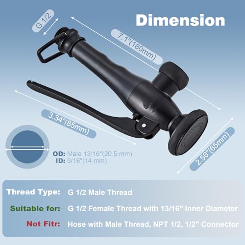Pull Down Kitchen Faucet Replacement Head, Spray Head with Stream & Spray Functions, High-Pressure Anti-Clog Nozzle, Easy Install, Matte Black, Fits Most Kitchen Faucets - color: Commercial Style Spray Head - Matte Black
