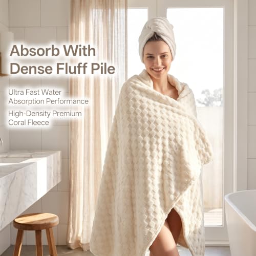 1pc Waffle Weave Bath Towel - Ultra Absorbent, Quick-Dry Microfiber Towel, Soft Spa & Fitness Towel, Daily Use, Beach & Home Decor, 240gsm, Polyester Blend, Modern Style, 27 * 15In,White