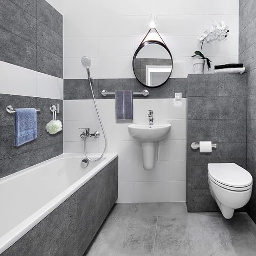 Nolimas Brushed Nickel Bath Towel Bar Single Bars Towel Rack Rod Classic Wall Mounted Stainless Steel Bathroom Toilet Kitchen Towel Bar Towel Shelf Single Layer,16inch-2 Pack - color: Brushed Nickel, size: 16inch 2Pack