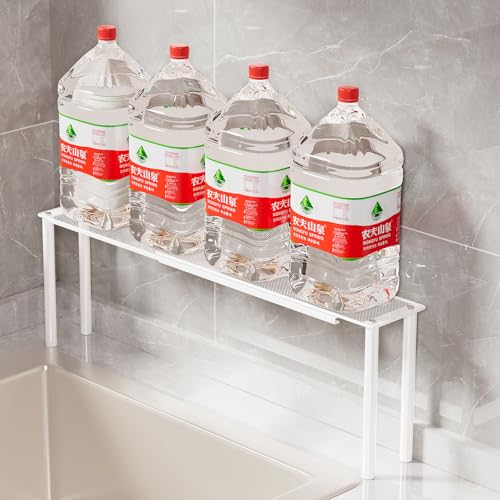 2-Pack Mesh Shelf Organizer, Stackable and Expandable, for Over-Sink Storage, Kitchen Counter, Windowsill Plants, Bathroom, and Office Desk - Narrow Tall Space-Saving Solution - size: 2 Tiers