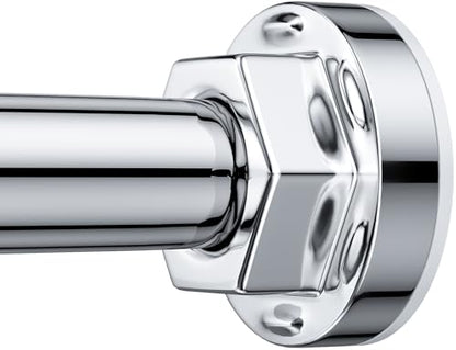 Shower Curtain Rod 27-79 Inches, Adjustable Tension Shower Rod No Drilling, No Slip, Spring Tension Curtain Rod for Bathroom Kitchen Closet Windows - Silver - color: Silver