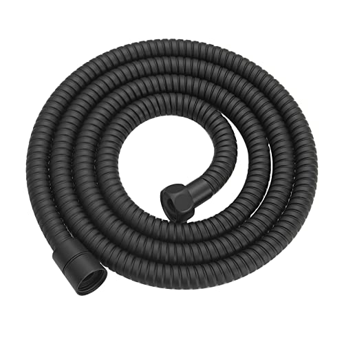 RUMOSE 79 inches Extra Long Shower Hose, Black | Shower Head Extension Hose, Attachment Flexible Handheld Shower Sprayer Hose, Stainless Steel Shower Tube - color: Black, size: 79"