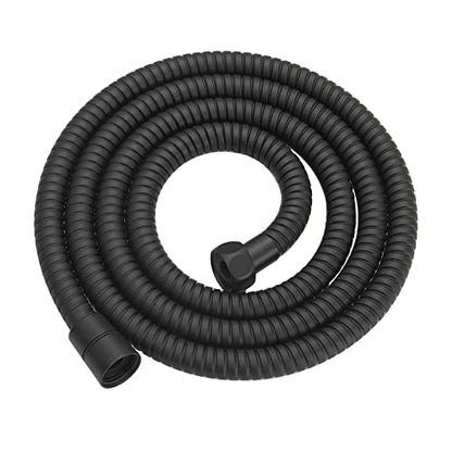 RUMOSE 79 inches Extra Long Shower Hose, Black | Shower Head Extension Hose, Attachment Flexible Handheld Shower Sprayer Hose, Stainless Steel Shower Tube - color: Black, size: 79"