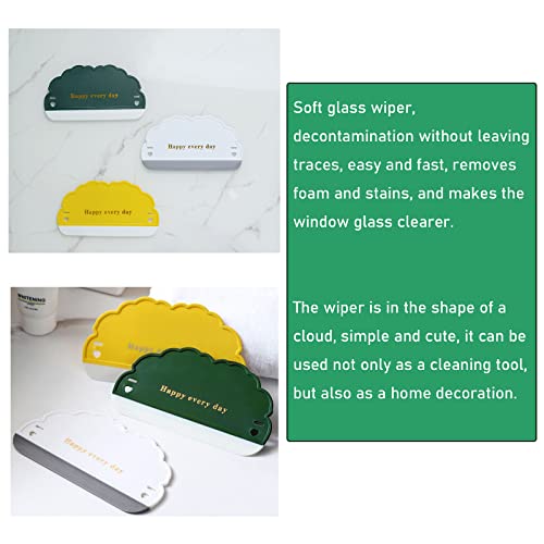3 Pack Shower Squeegee Bathroom Glass Door Cleaning Scraper with Soft Rubber Water Blade Wiper Board Cleaner Tool for Sink Countertop Kitchen Window Mirror Car Windshield Tiles