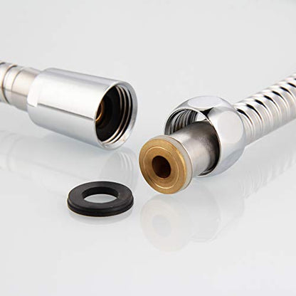 Shower Hose Extension, 72-Inch Extra Long Stainless Steel Shower Hose for Handheld Shower Heads, Ultra-Flexible Shower Hose Replacement with Brass Insert, Chrome - color: Chrome, size: 72 Inch