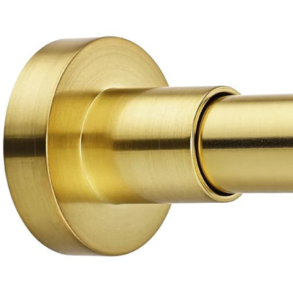 BRIOFOX Shower Curtain Rod Adjustable 18-78 Inch, Spring Tension Shower Rod No Drilling Non Slip, Brushed Gold - color: Brushed Gold, size: 18-78 Inch
