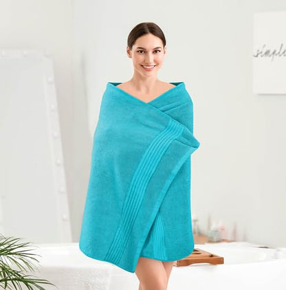 Utopia Towels Luxurious Bath Towels Set, 27x54 in, 4 Pack, Soft, Turquoise | Soft Luxurious Ring Spun Cotton Bath Towels - Lightweight, Highly Absorbent, Quick-Drying, Ideal for Daily Use - color: Turquoise