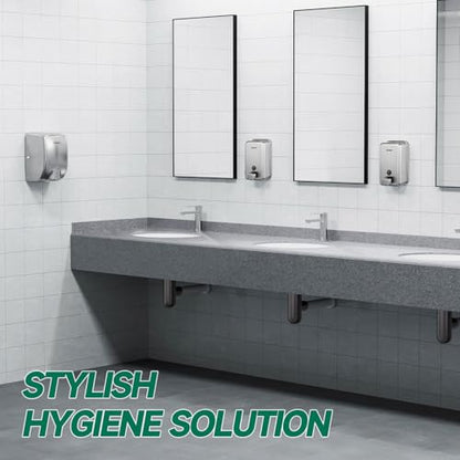 anydry Commercial Soap Dispenser Wall Mounted 37oz Brushed Stainless Steel | Liquid Hand Soap Dispenser, Ideal for Commercial Bathroom, Large Capacity, Easy Refill, Leak-Proof Pump, Stable Installation - color: Brushed