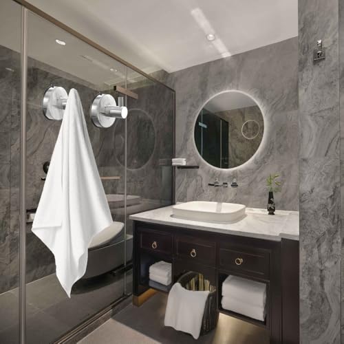 DGYB Suction Cup Hooks - 15LB Shower Hooks for Inside Shower, Stainless Steel No Drill Wall Hook Set of 4 Chrome Towel Hook for Bathrooms, Loofah, Robe - color: 4 Pack-Chrome