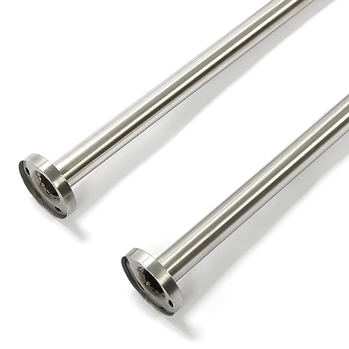 HECASA 24x30 Inch Handicap Grab Bars Rails 304 Stainless Steel Toilet Handrail Bathroom Safety Bar Wall Mount Floor Support Assist Bar for Disabled Elderly Mounted Bath Grips