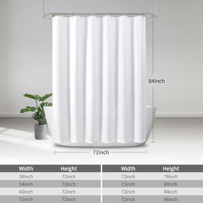 eachope Waterproof Extra Long Fabric Shower Curtain,No Liner Needed,TPU Laminated Polyester Shower Curtain,Chevron Striped Design with Weighted Magnets and Metal Grommets,72 x 84 Inch,White - color: White, size: 72"W x 84"L (Pack of 1)
