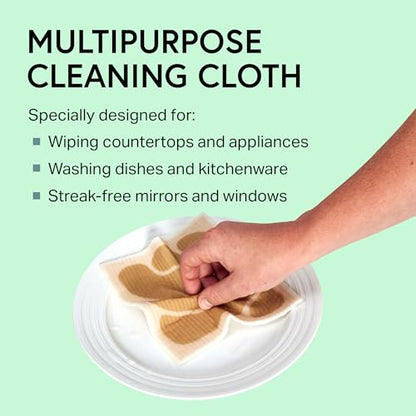 Swedish Wholesale Dishcloths Reusable 8" x 7" Sponge Cloths, Bulk 10 Pack of High Absorbent Cellulose Dish & Kitchen Cleaning Hand Towels, Wring to Dry & Machine Wash, Odor Resistant, Retro Flower - color: Retro Flower