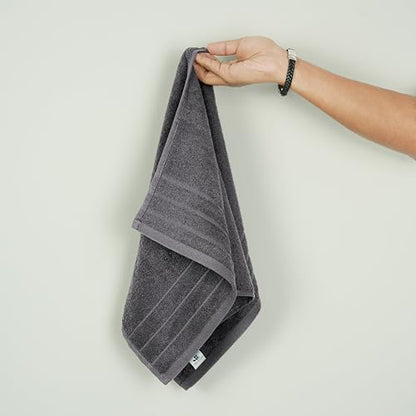6 Piece Hand Towels Set 16 x 28 Inches, Dark Grey | 100% Cotton, Lighter Weight, Quick to Dry, 16 x 28 Inches, Super Soft & Absorbent, Perfect for Bathroom & Kitchen - color: Dark Grey