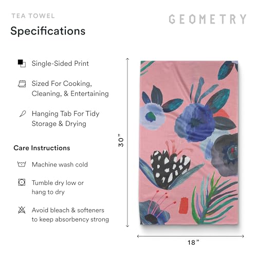 GEOMETRY Kitchen Tea Towels - Quick Dry Microfiber Dish Towels for Kitchen Watercolors, 18" x 30" 2 Pack - color: Watercolors, style: Kitchen Towel - Double