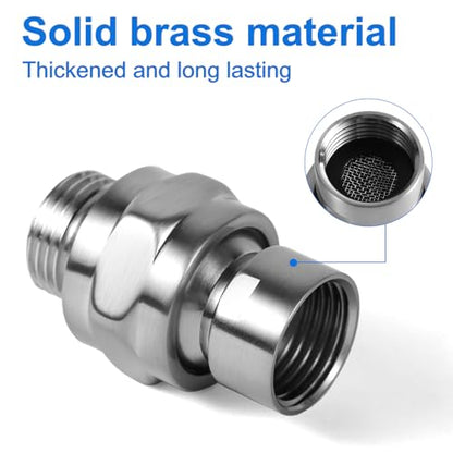 Swivel Shower Head Adapter, Sturdy Thicken Shower Connector Ball Joint Adjustable Shower Arm Extension Connector