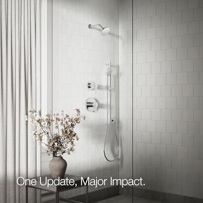 KOHLER K-33641-H-CP Elate® Single-Function Showerhead, 1.5 GPM, Efficient Water Flow, Durable Construction Shower Head, Simple Setup, Polished Chrome - color: Polished Chrome, size: 1.5 GPM