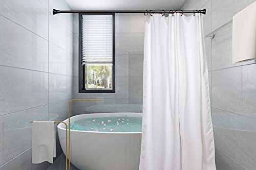 HK9BK Shower Curtain Rings for Bathroom Black - Set of 12 - color: Black