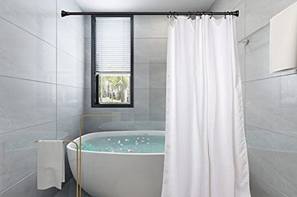 HK9BK Shower Curtain Rings for Bathroom Black - Set of 12 - color: Black