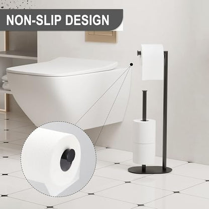 Black Toilet Paper Holder is Crafted from Premium Metal Material,ensuring it Remains Rust-Proof and Durable Over Years of use. - color: Matte Black