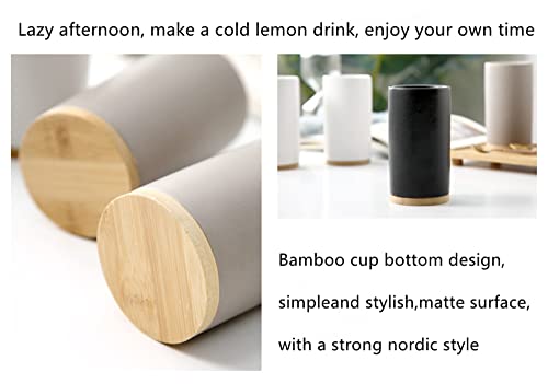 400ml Ceramic Toothbrush Cup Tumbler, Bathroom Cup Toothbrush Holder for Toothbrush and Toothpaste - style: Gray, Cup