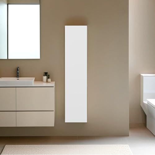 Tuhome Tall Wall Cabinet, 43.3" High Slim One Door Storage with Adjustable Shelves, White Wall Mounted Bathroom Wall Cabinet & Kitchen Wall Cabinet for Toiletries, Towels, Spices