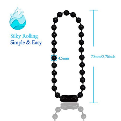 Shower Curtain Hooks Rings, Shower Hooks for Bathroom Shower Rods Curtains, Set of 12 Hooks, spa-Quality Look-Black - color: Black, size: 6 Inch
