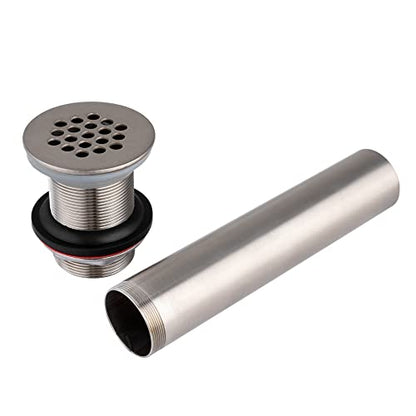 Grid Drain Strainer Assembly Without Overflow for Bathroom Sink, C.O. Plug Grid Lavatory Drain, Bathroom Sink Grid Strainer by Artiwell, Brushed Nickel - color: Brushed Nickel, style: Without Overflow