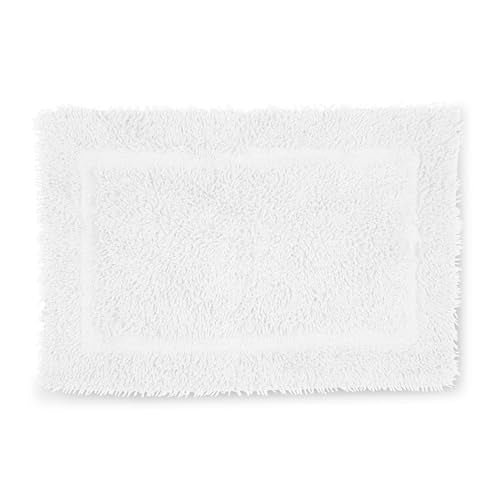 Martex Ringspun Bath Rug, 20" x 30", White | 100% Cotton, Super Soft, Super Absorbent, Non-Slip, Quick Drying - color: White