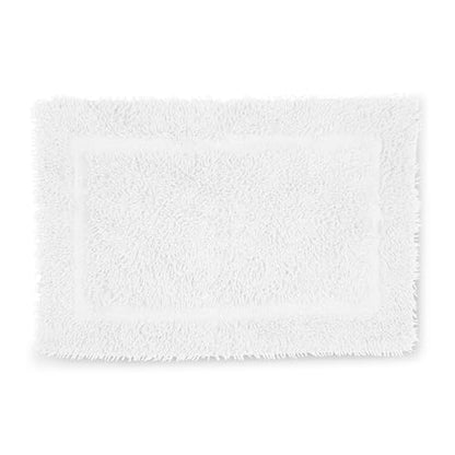 Martex Ringspun Bath Rug, 20" x 30", White | 100% Cotton, Super Soft, Super Absorbent, Non-Slip, Quick Drying - color: White