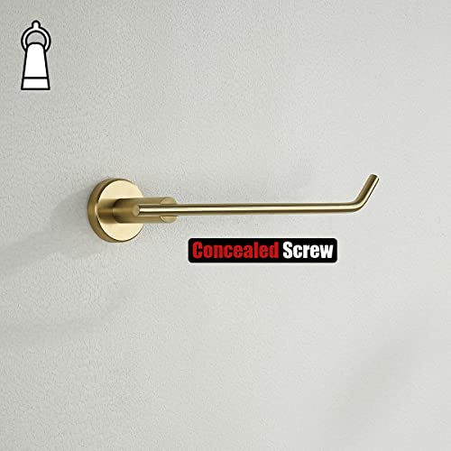 JQK Hand Towel Bar, Brushed Gold Stainless Steel Towel Ring Holder for Bathroom, 9 Inch Wall Mount, TR100-BG - color: Gold, size: 9 Inch (Right)